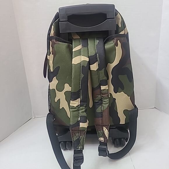 Rockland Double Handle Rolling Backpack, Camouflage, 17-Inch - Picture 4 of 8